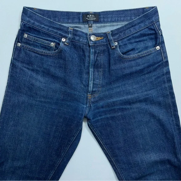 A.P.C. Red Line Selvedge Jeans Mens 29 Blue Denim Button Fly Japan 29” Inseam - Picture 5 of 16